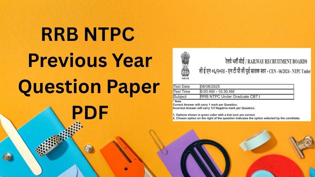 RRB NTPC Previous Year Question Paper PDF